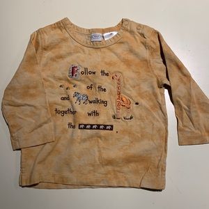 Talbots Kids Zebra and Giraffe Long Sleeve T-Shirt Unisex 18M